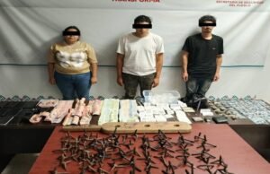 Três supostos membros do Cartel de Sinaloa Chiapas que trouxeram chocolate com cogumelos alucinógenos