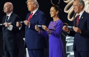 Trump se encontrou com o presidente mexicano Sheinbaum enquanto a Copa do Mundo subia ao pódio