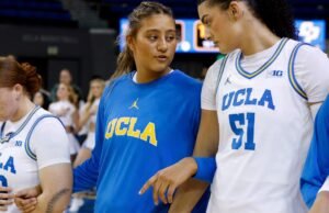 Sienna e Lauren Betts se reencontram enquanto as mulheres da UCLA riem de Cal Poly