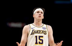 Austin Reaves, do Lakers, afastado por pelo menos um mês devido a uma lesão na panturrilha