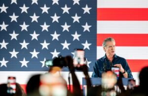 Pêssegos por Garry South e Mark Z. Barabak NEWSOM Debate 2028