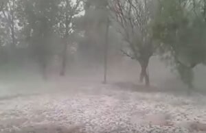Uma forte tempestade de chuva e granizo atingiu várias cidades de Mendoza
