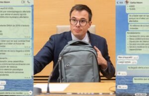Um alto funcionário de Mazón enviou-lhe um projeto de ajuda uma hora antes do Es-Alert e avisou-o de que haveria “ovos de pessoas envolvidas”.