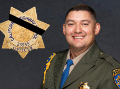 Um oficial do CHP foi morto no cumprimento do dever quando seu cruzador perdeu repentinamente o controle