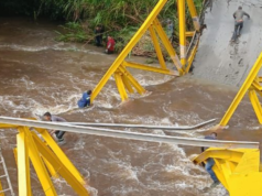 Emergência em Moniquirá, Boyacá: desabou a ponte Triunfo; seis ficaram feridos
