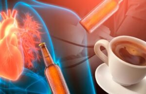 Qual é o efeito do consumo de bebidas alcoólicas e energéticas, como o café, em pessoas com hipertensão?