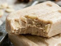 Sorvete de leite de amêndoa, baunilha e canela: doce, light e sem açúcar