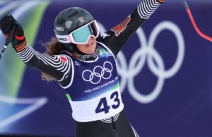 Sarah Schleper foi desclassificada do teste final por causa do tamanho de seus esquis