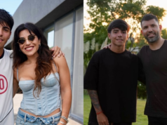 Gianinna Maradona e Kun Agüero surpreenderam Benjamín com um presente especial: “Ele veio com 17 chaves”