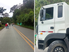 O bombardeio foi acionado quando veículos do Exército passaram na estrada que liga Risaralda a Chocó.