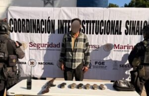 Prenderam um sujeito com uma bomba para enviar a um drone e outras atividades ilegais em Culiacán, Sinaloa
