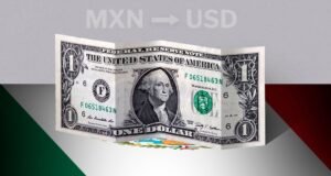 O valor de fechamento do dólar no México em 18 de fevereiro, de USD para MXN