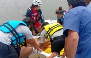 Resgataram um turista que sofreu um acidente enquanto praticava esportes aquáticos em Córdoba