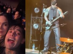 Vídeo: Yeferson Cossio mostra seu talento na guitarra para Yina Calderón e sua irmã Cintia diante do público