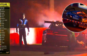 Acidente legal nas 12 Horas de Bathurst: colidiu a 250 km/h com um canguru atravessando as pistas.