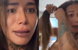 Fãs de Karina Torres invadem sua casa para gritar com ela durante um vídeo ao vivo