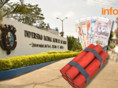 Três supostos extorsionários entraram na UNMSM com dinamite para exigir mais de S/2 mil para as obras da Linha 2 do Metrô de Lima.