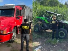 Villa Gesell: ele desceu do caminhão de mudança com seu UTV e os dois carros foram apreendidos