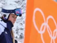 Lindsey Vonn revelou que seu cachorro morreu um dia após sua queda nas Olimpíadas