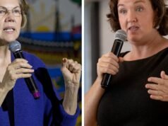 A senadora Elizabeth Warren apoia a ex-governadora deputada Katie Porter