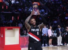 Damian Lillard ganha título de 3 pontos, Keshad Johnson vence concurso de enterrada