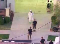 Equipe de materiais perigosos do FBI invade a casa de Irvine e investiga produtos químicos encontrados lá dentro