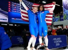As americanas conquistam a medalha de bronze no bobsled duplo feminino