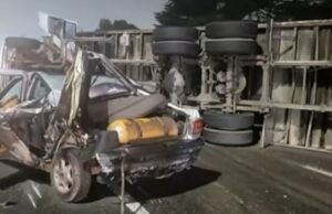 Tráfego intenso na rodovia Riccheri: um caminhão capotou e três faixas foram reduzidas