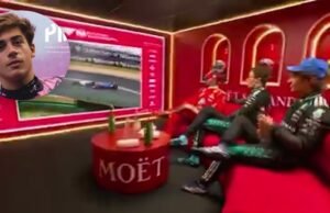 A reação de Antonelli, Russell e Hamilton ao assistirem ao confronto de Ocon com Colapinto na TV: “Uau!”