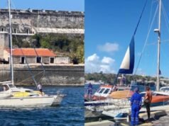 Os navios perdidos chegaram ao porto de Havana, Cuba