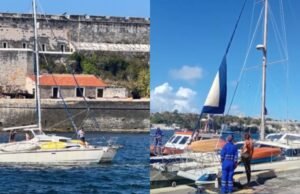Os navios perdidos chegaram ao porto de Havana, Cuba
