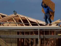 Um casal construindo uma casa baseada em paletes de madeira: mais de um ano de construção antes de poder morar com os filhos