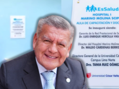 A Universidade César Vallejo instala sala de aula no Hospital Marino Molina por meio de convênio com EsSalud