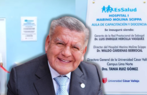 A Universidade César Vallejo instala sala de aula no Hospital Marino Molina por meio de convênio com EsSalud