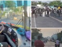 Greve mineira em Antioquia: Undmo intervém para bloquear a estrada para a costa caribenha, após oito dias de bloqueio.