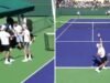 Ignacio Buse realiza sonho e treina com Novak Djokovic: os melhores momentos de seus treinos em Indian Wells