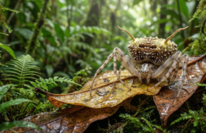 Foi encontrada na Amazônia uma aranha que imita um cogumelo para sobreviver
