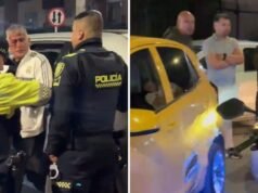 Taxista ataca passageiro em ônibus após acidente em Bogotá: autoridades intervêm na disputa