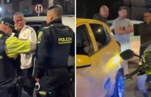 Taxista ataca passageiro em ônibus após acidente em Bogotá: autoridades intervêm na disputa