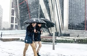 Hoje a Aemet ativa o aviso amarelo de neve nestas zonas de Madrid