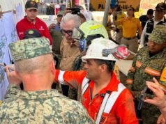 A busca por mineiros presos em El Rosario, Sinaloa, continua, com a presença do governador