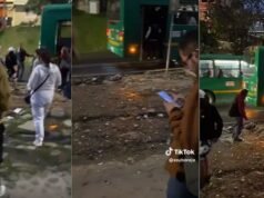 Um ônibus Transmilenio pegou fogo em Bogotá: foi filmado por usuários