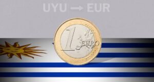 O valor de fechamento do euro no Uruguai em 13 de março de EUR para UYU