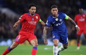 O PSG venceu o Chelsea de Enzo Fernández por 8-2 e chegou às quartas de final da Liga dos Campeões.