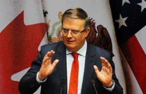 Ebrard anunciou que o T-MEC conta com o apoio de 78,5% do setor econômico na disputa com os Estados Unidos.
