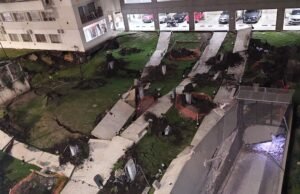 O estacionamento de um prédio no Parque Patricios desabou e 300 famílias foram afetadas.