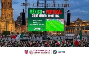 Clara Brugada convida você a assistir ao jogo entre México e Portugal no Zócalo com telão