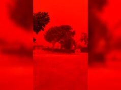 Cena ‘apocalíptica’: o céu fica vermelho sobre a Austrália Ocidental à medida que o ciclone Narelle avança