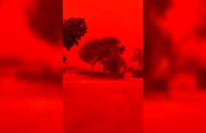 Cena ‘apocalíptica’: o céu fica vermelho sobre a Austrália Ocidental à medida que o ciclone Narelle avança