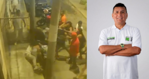 Foram mostradas imagens do conflito antes da morte de Gilberto Infante: o candidato ao parlamento morreu de paragem cardíaca.